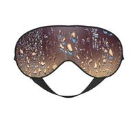Máscaras para los ojos, máscara para dormir ajustable, cubierta para los ojos, cubierta para sombra para dormir, trabajo por turnos,Gotas de lluvia sobre vidrio impreso