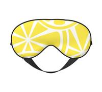 Máscaras para los ojos, máscara para dormir ajustable, cubierta para los ojos, cubierta para sombra para dormir, trabajo por turnos,Rodaja De Limón Amarillo