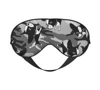 Máscaras para los ojos, máscara para dormir ajustable, cubierta para los ojos, cubierta para sombra para dormir, trabajo por turnos,Boston terrier negro