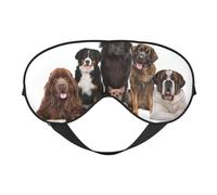 Máscaras para los ojos, máscara para dormir ajustable, cubierta para los ojos, cubierta para sombra para dormir, trabajo por turnos,Varios perros