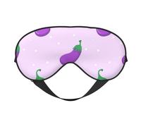 Máscaras para los ojos, máscara para dormir ajustable, cubierta para los ojos, cubierta para sombra para dormir, trabajo por turnos,Berenjena Vegetal Fruta
