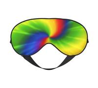 Máscaras para los ojos, máscara para dormir ajustable, cubierta para los ojos, cubierta para sombra para dormir, trabajo por turnos,Arco iris teñido anudado