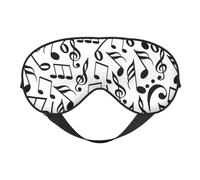 Máscaras para los ojos, máscara para dormir ajustable, cubierta para los ojos, cubierta para sombra para dormir, trabajo por turnos,Notas musicales con clave