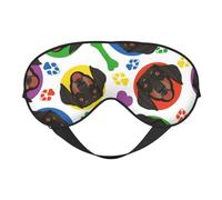 Máscaras para los ojos, máscara para dormir ajustable, cubierta para los ojos, cubierta para sombra para dormir, trabajo por turnos,Cara juguetona de perro salchicha