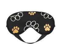 Máscaras para los ojos, máscara para dormir ajustable, cubierta para los ojos, cubierta para sombra para dormir, trabajo por turnos,Impresiones de patas de perro Sories impresas