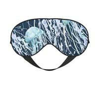 Máscaras para los ojos, máscara para dormir ajustable, cubierta para los ojos, cubierta para sombra para dormir, trabajo por turnos,Patrón sin fisuras de medusas acuarela