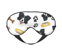 Máscaras para los ojos, máscara para dormir ajustable, cubierta para los ojos, cubierta para sombra para dormir, trabajo por turnos,Border Collie perro sonriente
