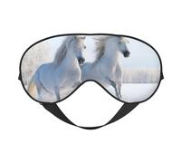 Máscaras para los ojos, máscara para dormir ajustable, cubierta para los ojos, cubierta para sombra para dormir, trabajo por turnos,Caballos moteados raros al galope