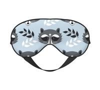 Máscaras para los ojos, máscara para dormir ajustable, cubierta para los ojos, cubierta para sombra para dormir, trabajo por turnos,Lindo patrón de mapache