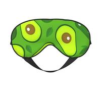 Máscaras para los ojos, máscara para dormir ajustable, cubierta para los ojos, cubierta para sombra para dormir, trabajo por turnos,Aguacate sobre alimentos y bebidas verdes