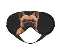 Máscaras para los ojos, máscara para dormir ajustable, cubierta para los ojos, cubierta para sombra para dormir, trabajo por turnos,Bulldog Francés En Negro