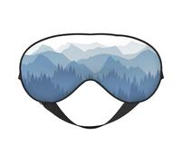 Máscaras para los ojos, máscara para dormir ajustable, cubierta para los ojos, cubierta para sombra para dormir, trabajo por turnos,Silueta Montañas Madera Paisaje Montaña Parques