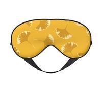 Máscaras para los ojos, máscara para dormir ajustable, cubierta para los ojos, cubierta para sombra para dormir, trabajo por turnos,Hojas De Ginkgo Floral Sobre Ocre Amarillo