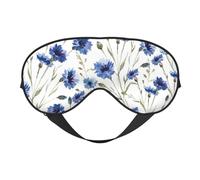 Máscaras para los ojos, máscara para dormir ajustable, cubierta para los ojos, cubierta para sombra para dormir, trabajo por turnos,Flor Aciano