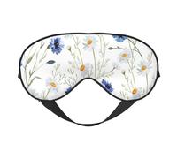 Máscaras para los ojos, máscara para dormir ajustable, cubierta para los ojos, cubierta para sombra para dormir, trabajo por turnos,Flor dibujada a mano