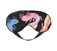 Máscaras para los ojos, máscara para dormir ajustable, cubierta para los ojos, cubierta para sombra para dormir, trabajo por turnos,Ajolote colorido