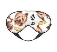 Máscaras para los ojos, máscara para dormir ajustable, cubierta para los ojos, cubierta para sombra para dormir, trabajo por turnos,Perro Sonriente Yorkshire Terrier