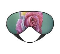 Máscaras para los ojos, máscara para dormir ajustable, cubierta para los ojos, cubierta para sombra para dormir, trabajo por turnos,Planta colorida de pétalos de rosa romántica
