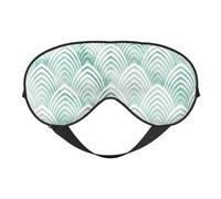 Máscaras para los ojos, máscara para dormir ajustable, cubierta para los ojos, cubierta para sombra para dormir, trabajo por turnos,Básculas Aqua Mint Blanco Geometría Mármol