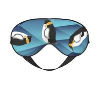Máscaras para los ojos, máscara para dormir ajustable, cubierta para los ojos, cubierta para sombra para dormir, trabajo por turnos,Pingüino polígono abstracto