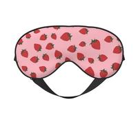 Máscaras para los ojos, máscara para dormir ajustable, cubierta para los ojos, cubierta para sombra para dormir, trabajo por turnos,Patrón de frutas de fresa
