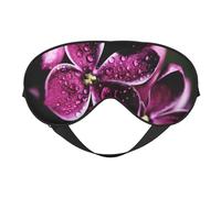 Máscaras para los ojos, máscara para dormir ajustable, cubierta para los ojos, cubierta para sombra para dormir, trabajo por turnos,Flores moradas impresas.