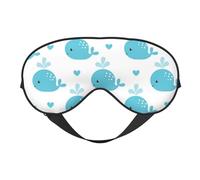 Máscaras para los ojos, máscara para dormir ajustable, cubierta para los ojos, cubierta para sombra para dormir, trabajo por turnos,Lindas ballenas azules