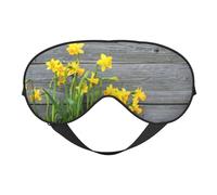 Máscaras para los ojos, máscara para dormir ajustable, cubierta para los ojos, cubierta para sombra para dormir, trabajo por turnos,Impresión Ramo De Narcisos