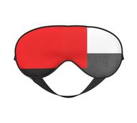 Máscaras para los ojos, máscara para dormir ajustable, cubierta para los ojos, cubierta para sombra para dormir, trabajo por turnos,Bloque Geométrico Rojo Gris Blanco Y Negro