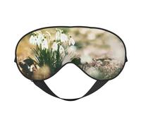Máscaras para los ojos, máscara para dormir ajustable, cubierta para los ojos, cubierta para sombra para dormir, trabajo por turnos,Campanilla de primavera salvaje