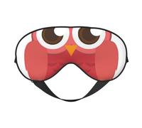 Máscaras para los ojos, máscara para dormir ajustable, cubierta para los ojos, cubierta para sombra para dormir, trabajo por turnos,lindo búho rojo