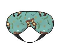 Máscaras para los ojos, máscara para dormir ajustable, cubierta para los ojos, cubierta para sombra para dormir, trabajo por turnos,Castor nadando