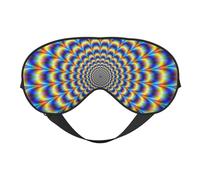 Máscaras para los ojos, máscara para dormir ajustable, cubierta para los ojos, cubierta para sombra para dormir, trabajo por turnos,Impresión GIF de ilusión óptica en espiral