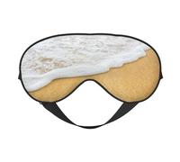Máscaras para los ojos, máscara para dormir ajustable, cubierta para los ojos, cubierta para sombra para dormir, trabajo por turnos,Arena con conchas de mar