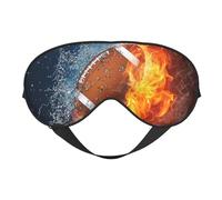 Máscaras para los ojos, máscara para dormir ajustable, cubierta para los ojos, cubierta para sombra para dormir, trabajo por turnos,Fútbol americano en fuego y agua.