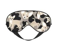 Máscaras para los ojos, máscara para dormir ajustable, cubierta para los ojos, cubierta para sombra para dormir, trabajo por turnos,perro chihuahua