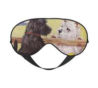 Máscaras para los ojos, máscara para dormir ajustable, cubierta para los ojos, cubierta para sombra para dormir, trabajo por turnos,Perro Terrier Escocés West Highland Terrier