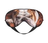 Máscaras para los ojos, máscara para dormir ajustable, cubierta para los ojos, cubierta para sombra para dormir, trabajo por turnos,BullDogs Ingleses Bozal Mascotas Perros Durmiendo