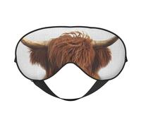 Máscaras para los ojos, máscara para dormir ajustable, cubierta para los ojos, cubierta para sombra para dormir, trabajo por turnos,Vaca de las tierras altas colorida