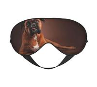 Máscaras para los ojos, máscara para dormir ajustable, cubierta para los ojos, cubierta para sombra para dormir, trabajo por turnos,Perro Boxer Acostado Genial