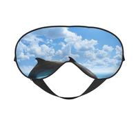 Máscaras para los ojos, máscara para dormir ajustable, cubierta para los ojos, cubierta para sombra para dormir, trabajo por turnos,dos delfines