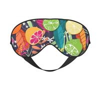 Máscaras para los ojos, máscara para dormir ajustable, cubierta para los ojos, cubierta para sombra para dormir, trabajo por turnos,Frutas Tropicales Con Plantas Y Flores.