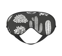Máscaras para los ojos, máscara para dormir ajustable, cubierta para los ojos, cubierta para sombra para dormir, trabajo por turnos,Impresión de cactus