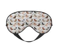 Máscaras para los ojos, máscara para dormir ajustable, cubierta para los ojos, cubierta para sombra para dormir, trabajo por turnos,Doxie Perros Costeros En La Costa Arena De Verano