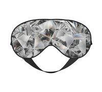 Máscaras para los ojos, máscara para dormir ajustable, cubierta para los ojos, cubierta para sombra para dormir, trabajo por turnos,Cristal estilo textura de diamante