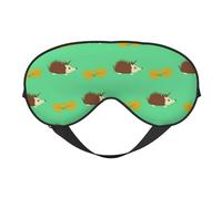 Máscaras para los ojos, máscara para dormir ajustable, cubierta para los ojos, cubierta para sombra para dormir, trabajo por turnos,Erizos y hojas