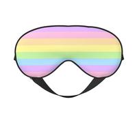 Máscaras para los ojos, máscara para dormir ajustable, cubierta para los ojos, cubierta para sombra para dormir, trabajo por turnos,Pastel Arco Iris A Rayas