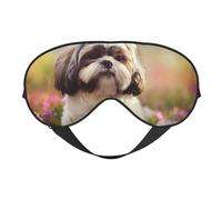 Máscaras para los ojos, máscara para dormir ajustable, cubierta para los ojos, cubierta para sombra para dormir, trabajo por turnos,Perro Shih Tzu