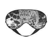 Máscaras para los ojos, máscara para dormir ajustable, cubierta para los ojos, cubierta para sombra para dormir, trabajo por turnos,Leopardo de nieve