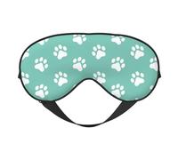 Máscaras para los ojos, máscara para dormir ajustable, cubierta para los ojos, cubierta para sombra para dormir, trabajo por turnos,Huellas de patas de perro pequeñas en azul